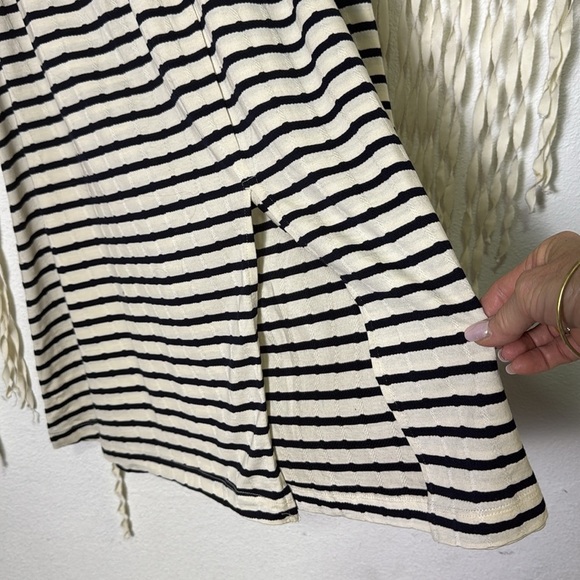 Nation Los Angeles Vida Midi Skirt in Cream and Black Stripe Small - Picture 7 of 15